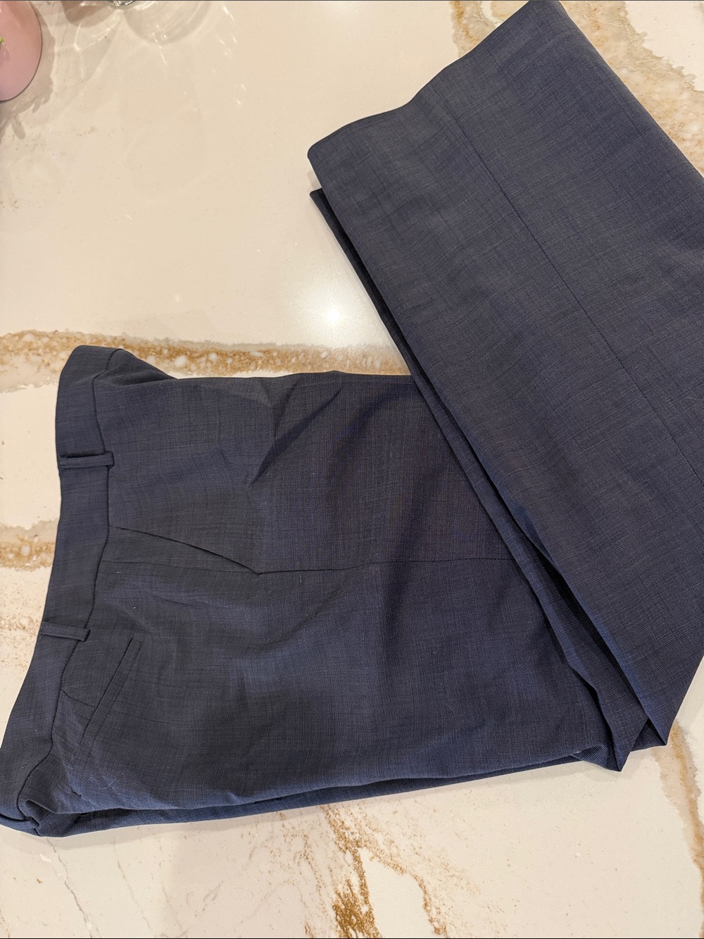 Banana Republic Men's Slate Navy Flat-Front Dress Shorts